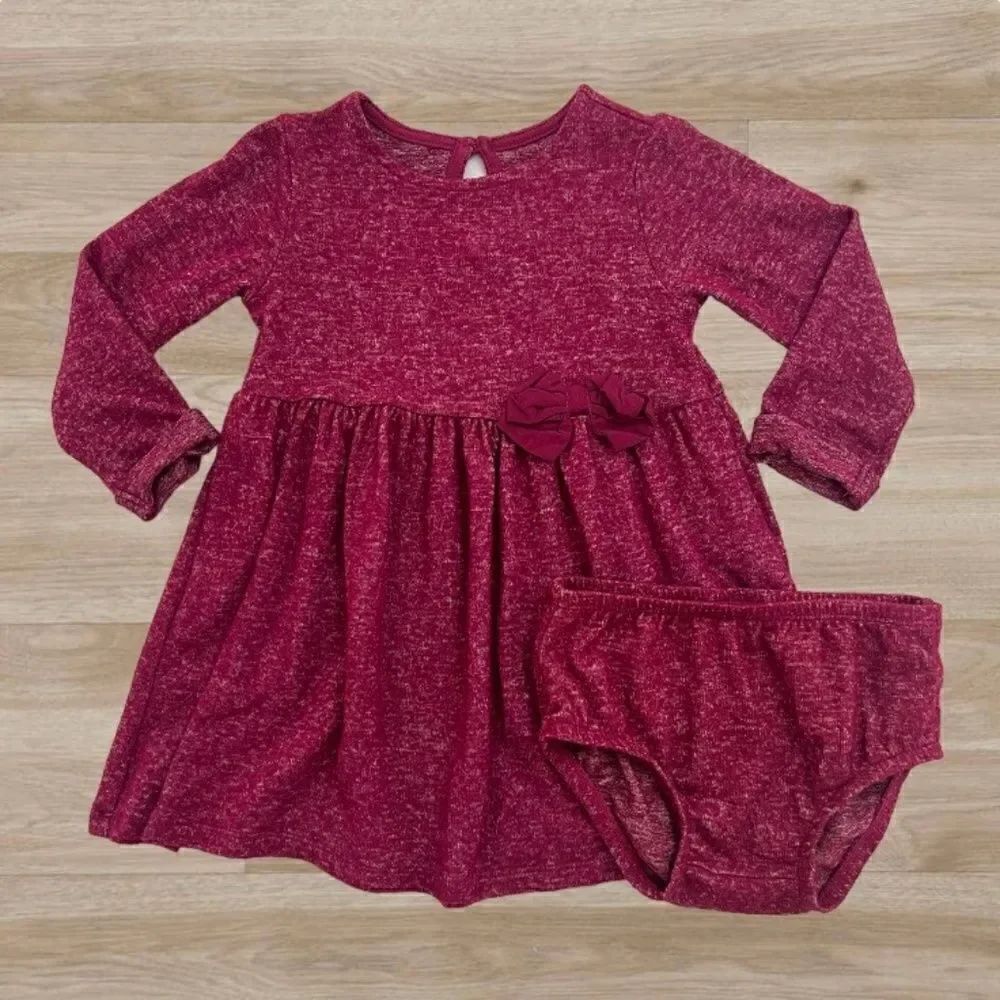 Carter's Baby Girl Long Sleeve Viscose Dress 18 months